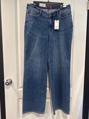 Judy Blue Women’s 14W 90’s Straight Fit V-Front Jeans Dark Wash NWT